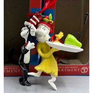 Dr. Seuss Department 56 Ornaments Cat In The Hat & Sam I Am Green Eggs Christmas